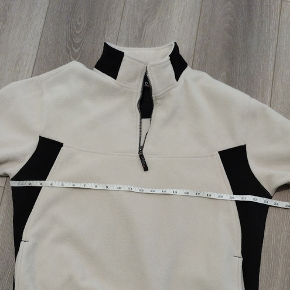 Izod Cream and Black Zip-Up Sweater - Picture 17 of 17